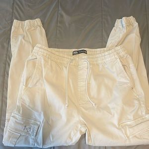 Zara cream joggers